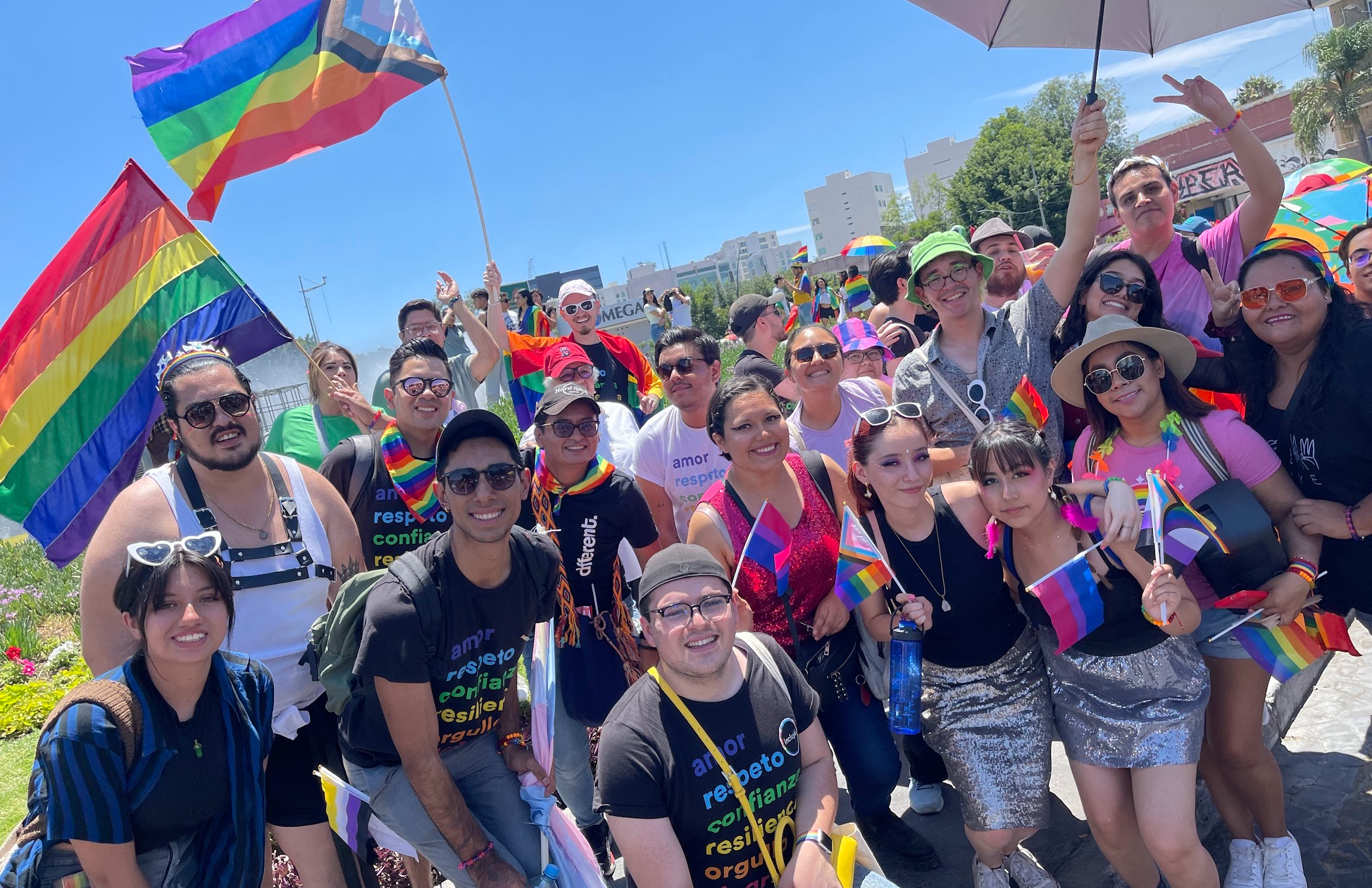 Incluyo presente en la marcha de Guadalajara Pride 2023